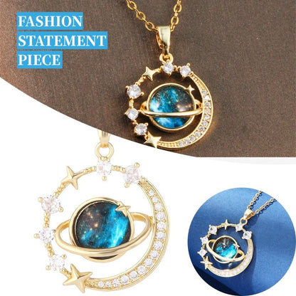 Starry Sky Planet Necklace For Women