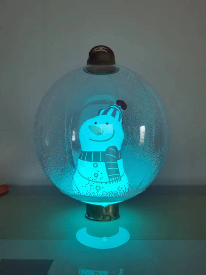 Inflatable Color-Changing Light Up Christmas Ball Lawn Ornament