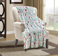 Christmas Reindeer Snowman Santa Claus Print Double-sided Flannel Couch Blanket