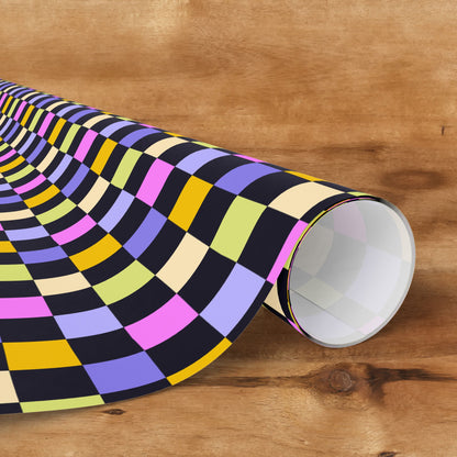 Joyful Checkerboard Gift Wrap