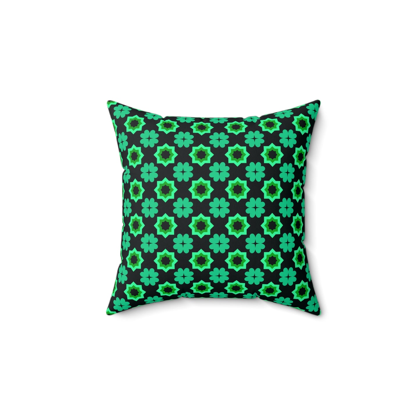 Clover Bloom Burst Throw Pillow