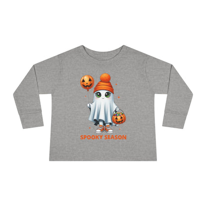 Spooky Season Ghost Trick-or-Treater Toddler Long Sleeve Tee