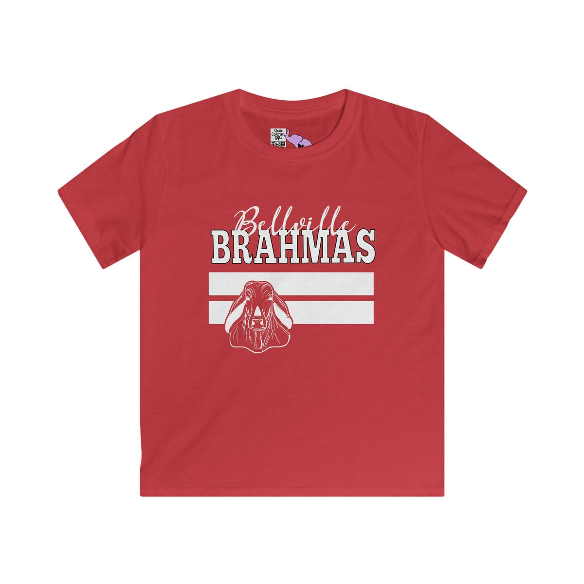 Ballville Brahmas w/Mascot & Stripes Youth Softstyle Tee