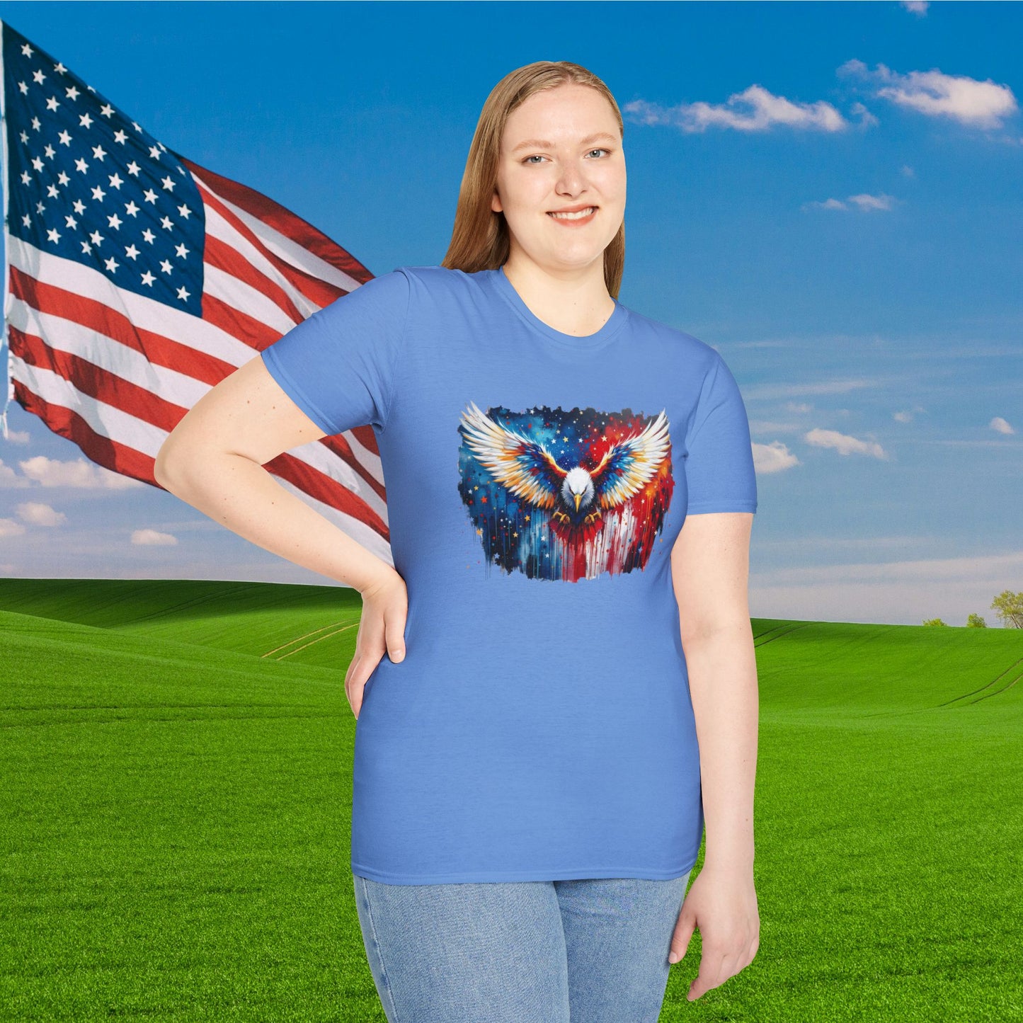 American Bald Eagle in Flight Adult T-shirt