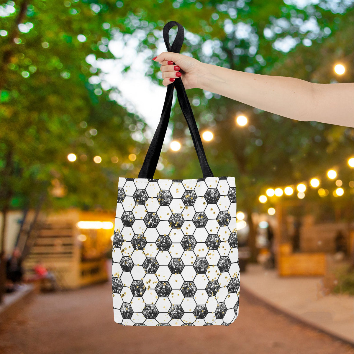 Soccer Gold Rush Canvas Tote Bag