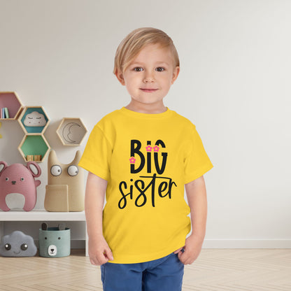 Big Sister (Pink Flowers) Toddler Tee