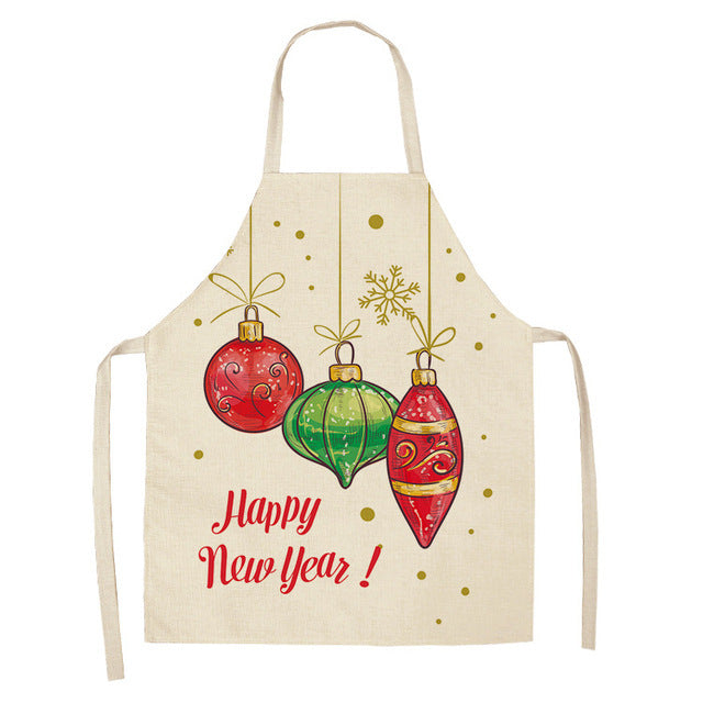 Christmas Series Cotton And Linen Aprons Variety