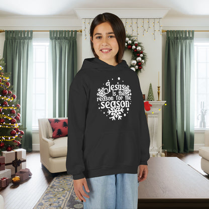 Jesus Is The Reason For The Season Snowflake Youth Hoodie