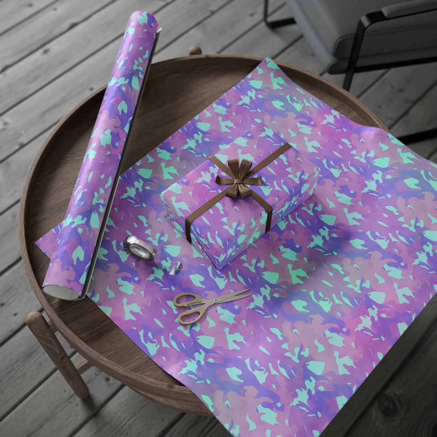 Lavender Mist Camo Wrapping Paper