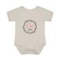 Pink Milestone Wreath Onesie-One Week