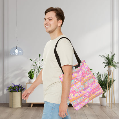 Wild Tropic Collage Canvas Tote Bag