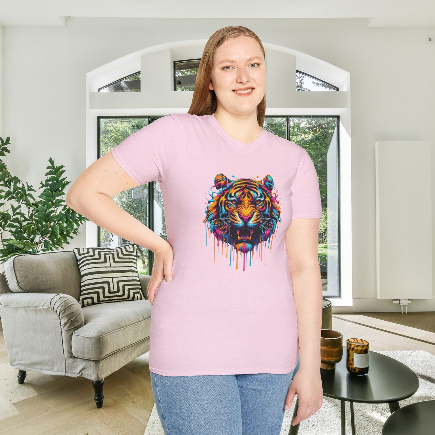 Colorful Tiger Adult T-shirt