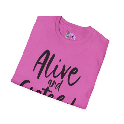 Alive & Grateful Cancer Survivor Adult T-shirt