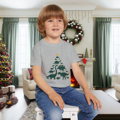 Dinosaur Christmas Tree Heavy Cotton™ Toddler T-shirt