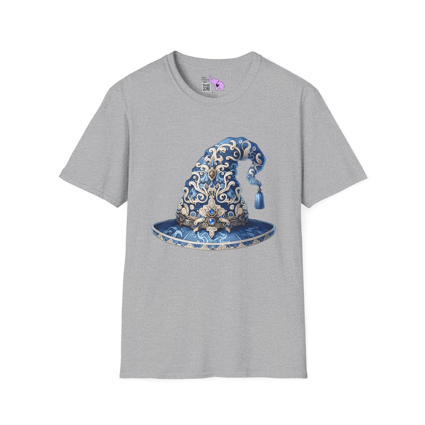Blue & Silver Witch Hat Adult Unisex Tshirt