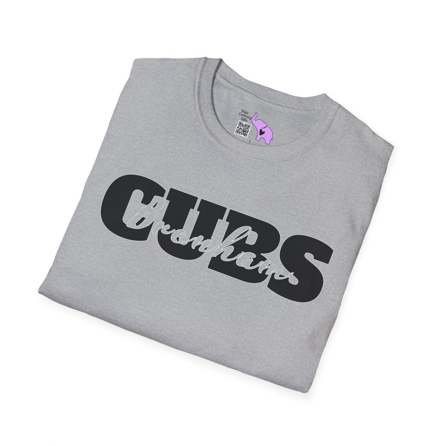 Brenham Cubs Double Text Adult T-shirt