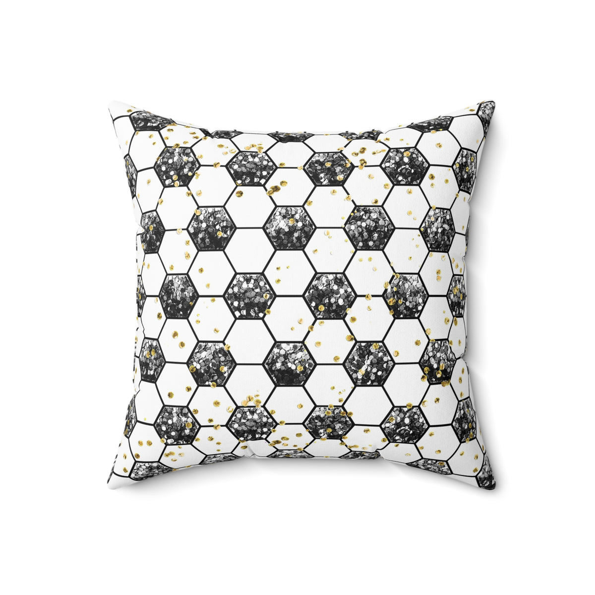 Soccer Gold Rush Throw Pillow