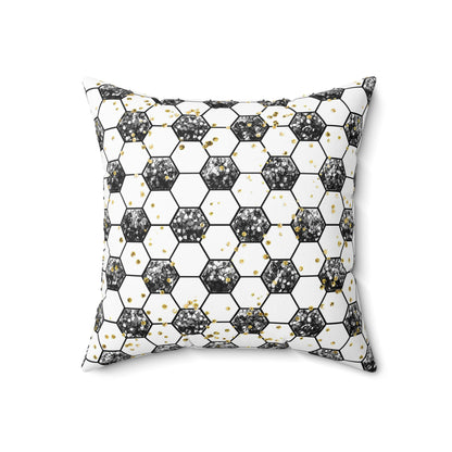 Soccer Gold Rush Throw Pillow