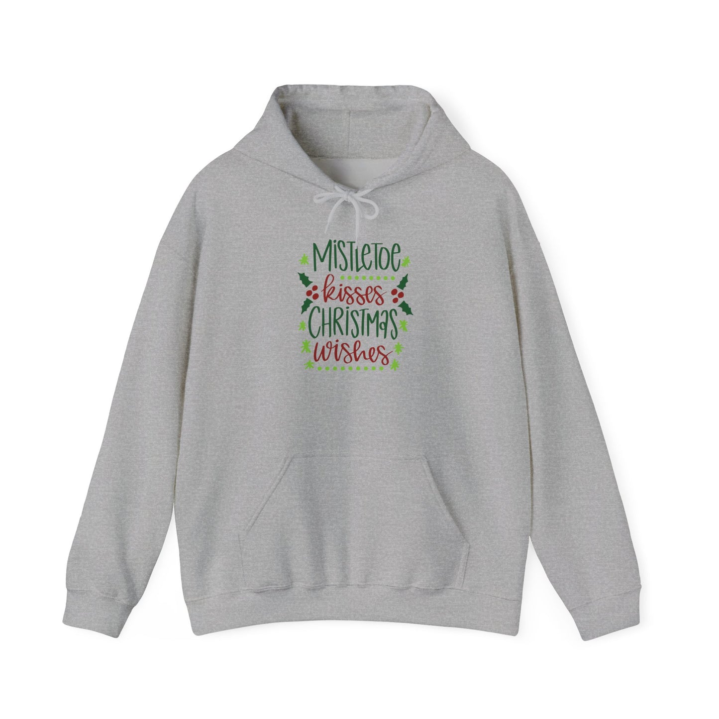Mistletoe Kisses Christmas Wishes Heavy Blend™ Hooded Sweatshirt