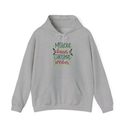 Mistletoe Kisses Christmas Wishes Heavy Blend™ Hooded Sweatshirt