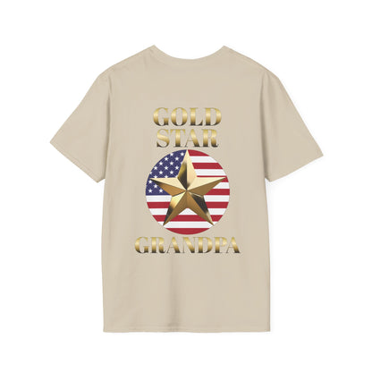 Gold Star Grandpa Forever Proud Adult T-shirt