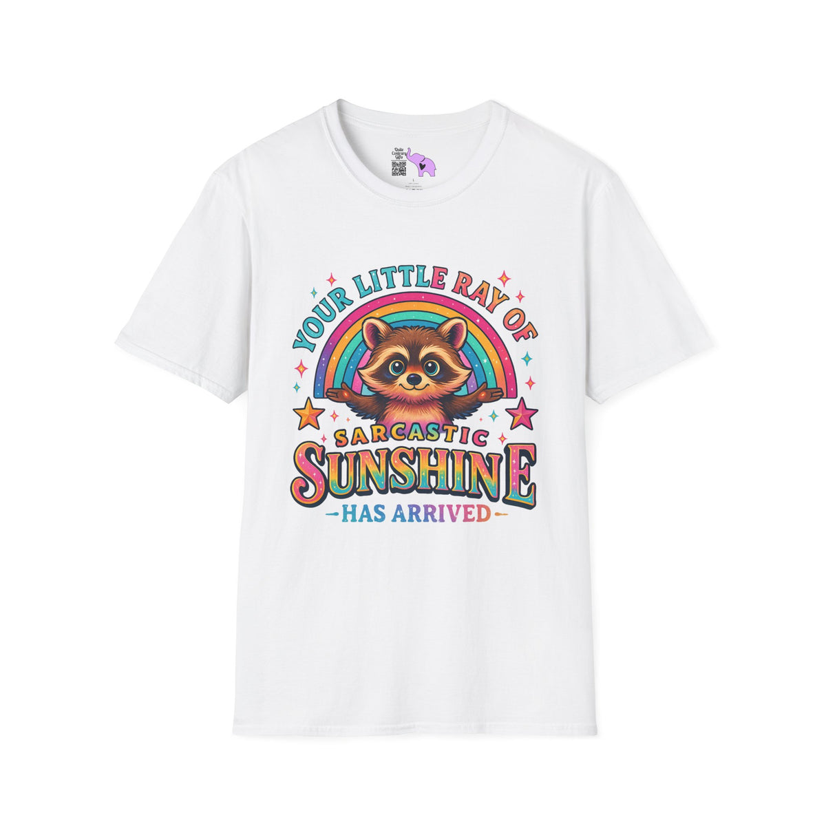 Your Little Ray of Sarcastic Sunshine is Here (Racoon) Adult T-shirt