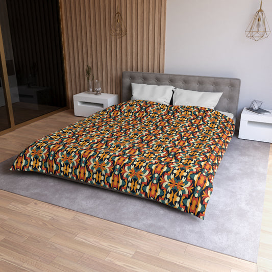 Autumn Kaleidoscope Microfiber Duvet Cover