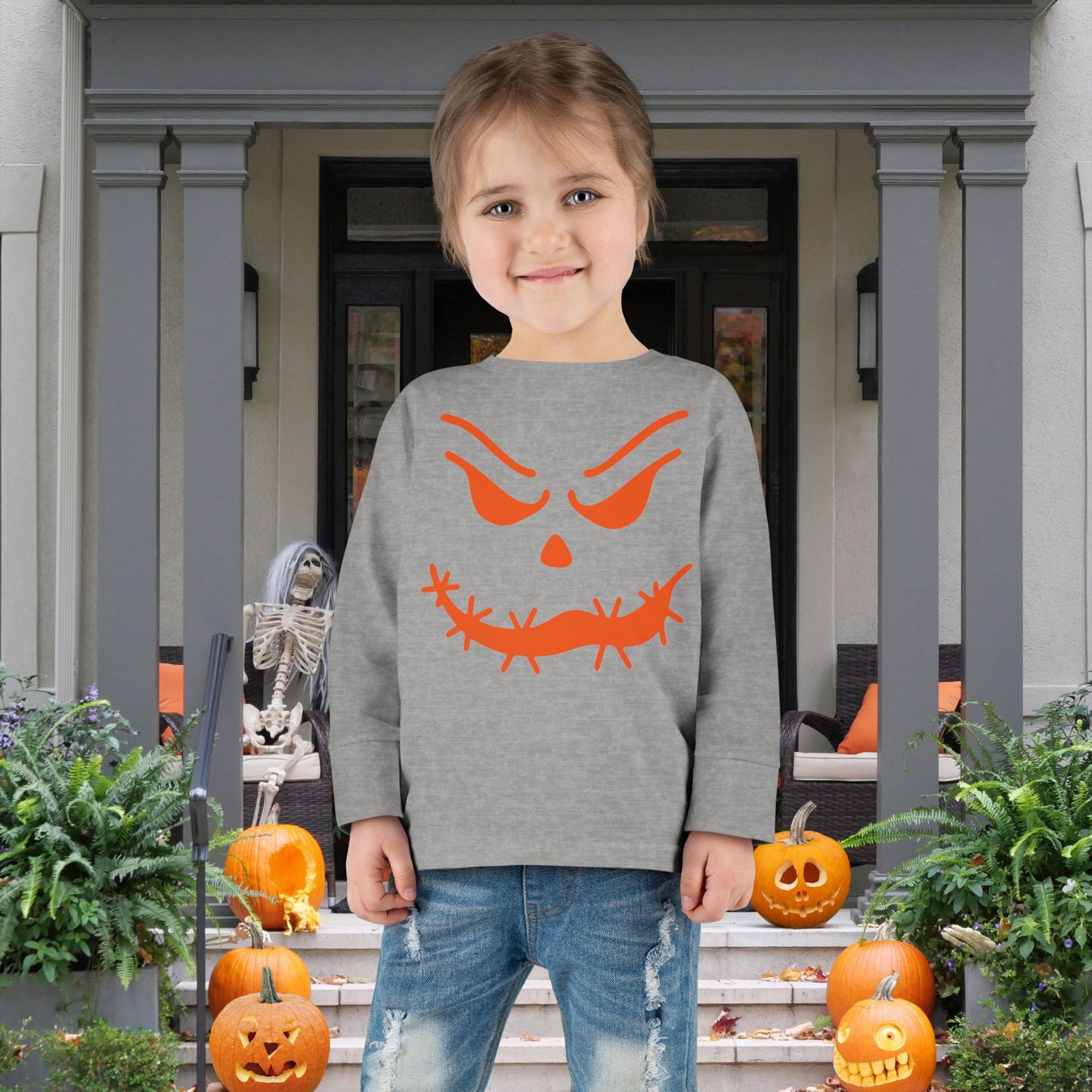 Loopy Jack-O-Lantern Toddler Long Sleeve Tee