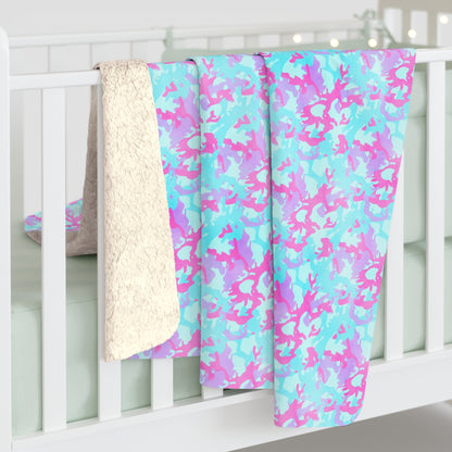 Cotton Candy Camo Fleece Blanket