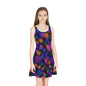 Luminous Carnations Girls' Sleeveless Sundress