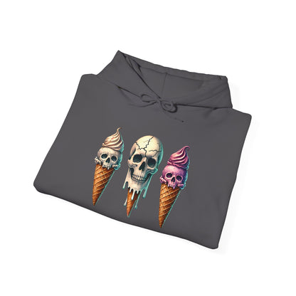 Ice Cream Cone Skull Heavy Blend™ Hooded Sweatshirt