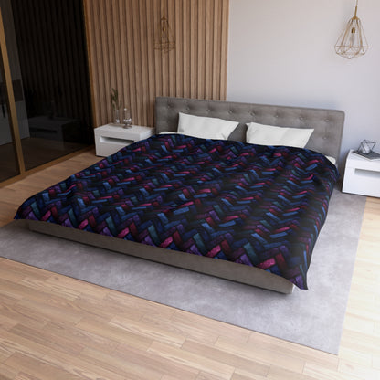 Velvet Angles Print Microfiber Duvet Cover