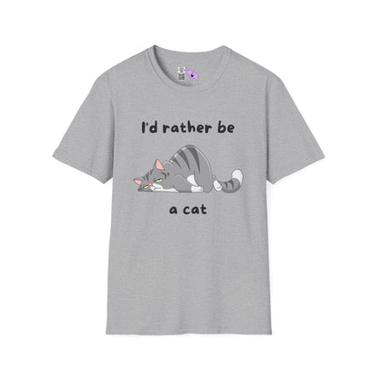 I'd Rather Be a Cat Adult T-shirt