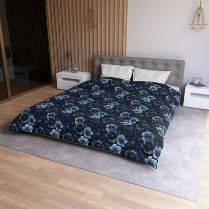 MIdnight Blossoms Microfiber Duvet Cover