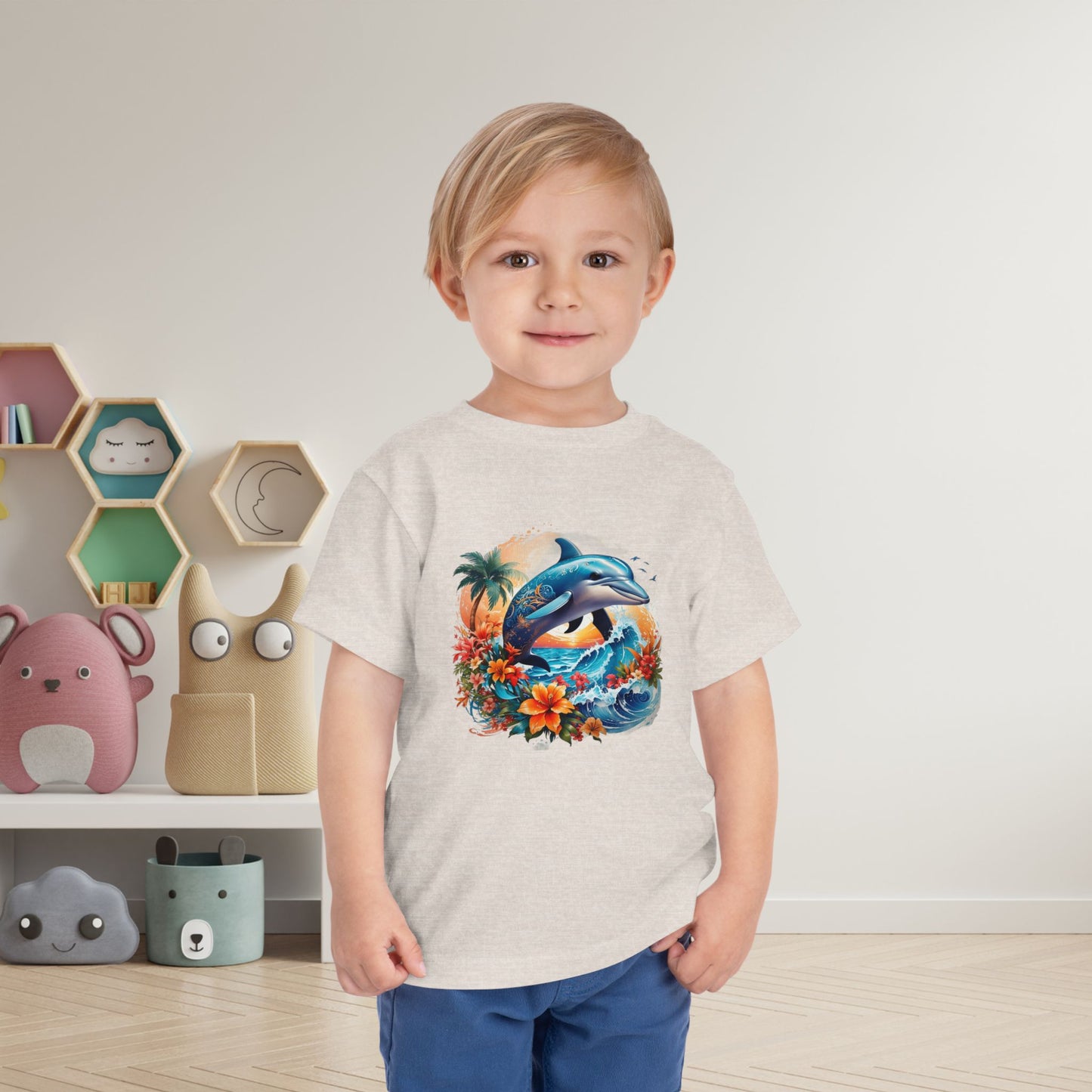 Tropical Dolphin Toddler Tee