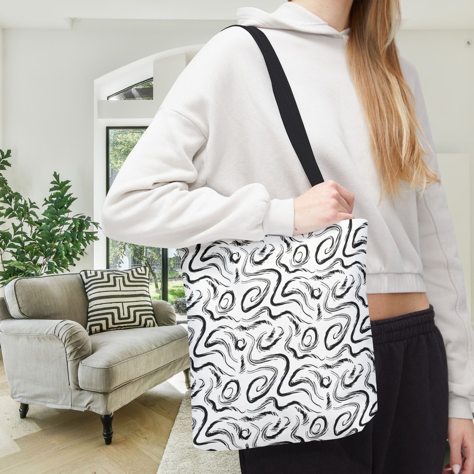 Grunge Scribbles Canvas Tote Bag