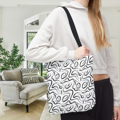 Grunge Scribbles Canvas Tote Bag