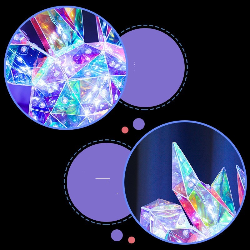 Colorful Iridescent LED Light Up Reindeer