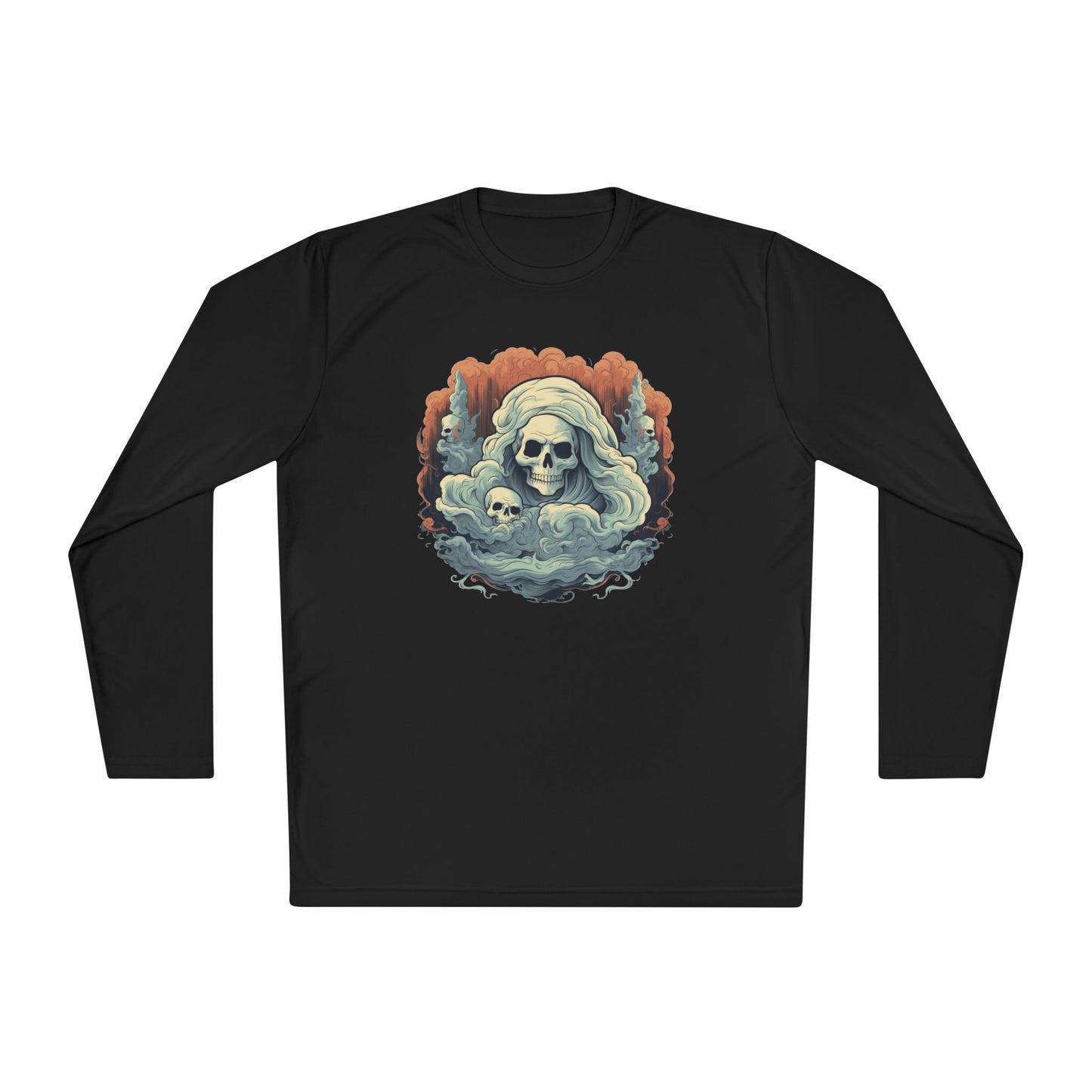 Creepy Ghost 4 Adult Long Sleeve Tee