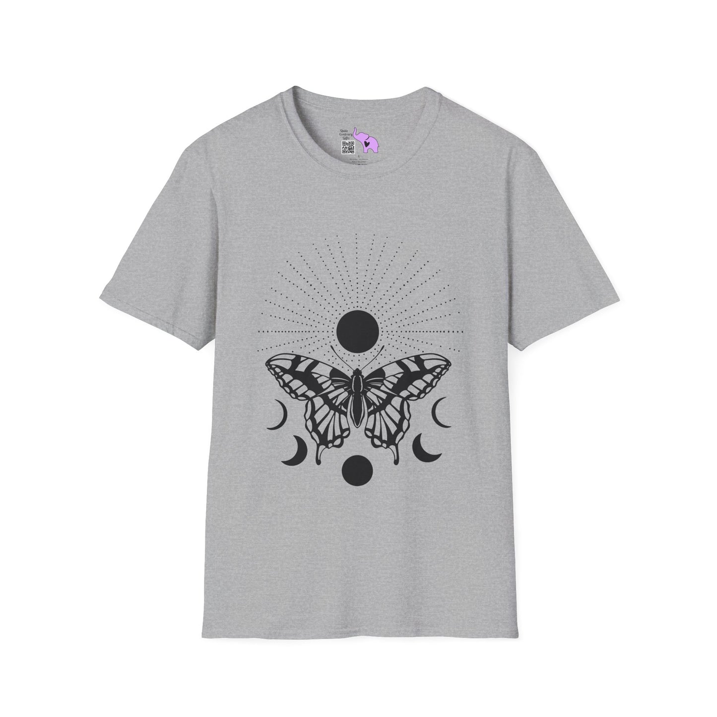 Butterfly w/Sun, Moon, & Stars Adult T-shirt
