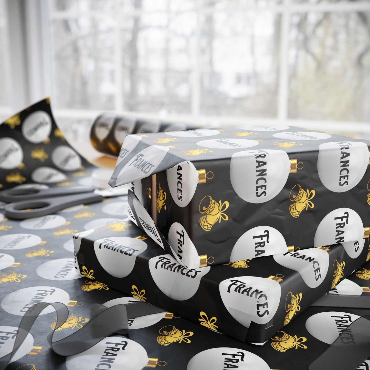Winter Glam Custom Wrapping Paper (Frances)
