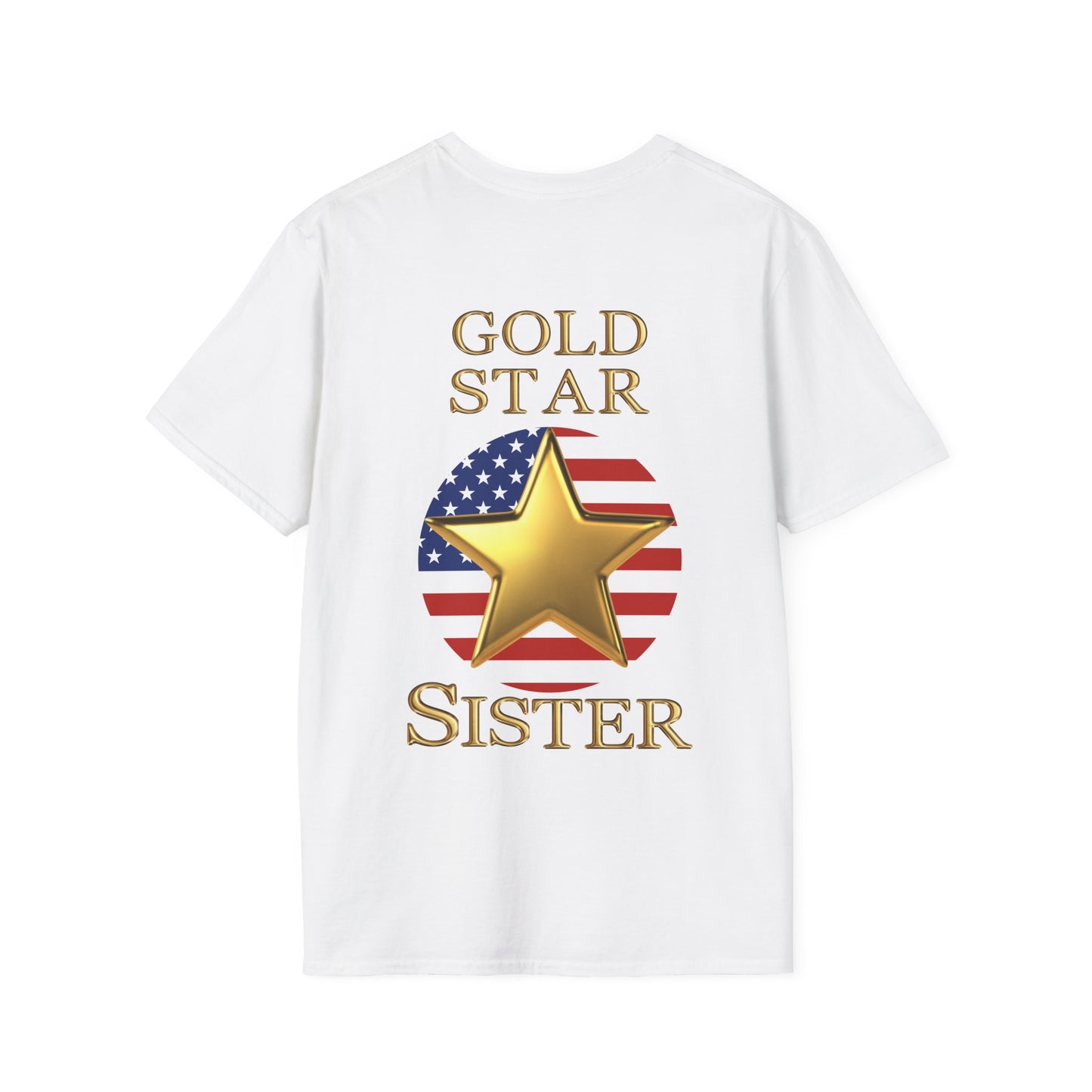 Gold Star Sister Forever Proud Adult T-shirt