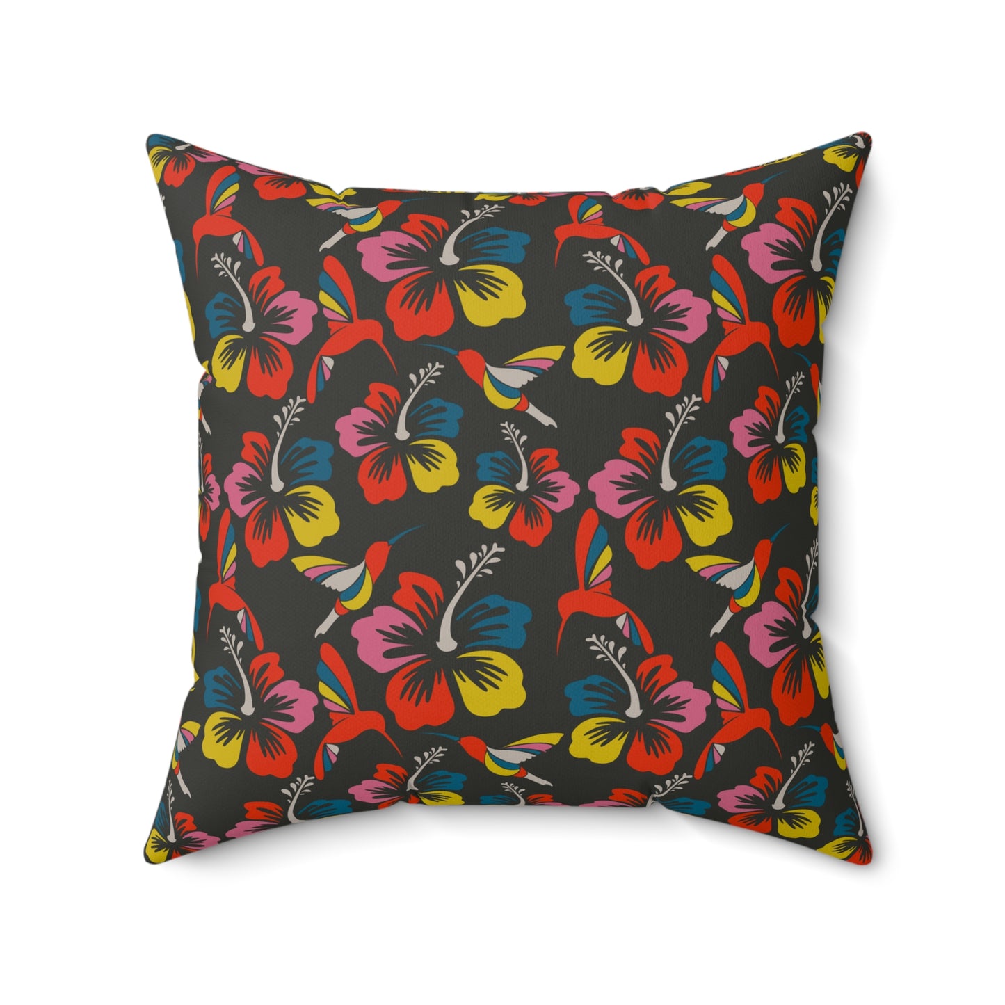 Humming Bloom Throw Pillow