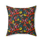 Humming Bloom Throw Pillow