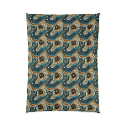 Gilded Ocean Veins Comforter