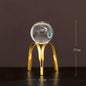 Nordic Light Crystal Ball w/Abstract Golden Iron Base