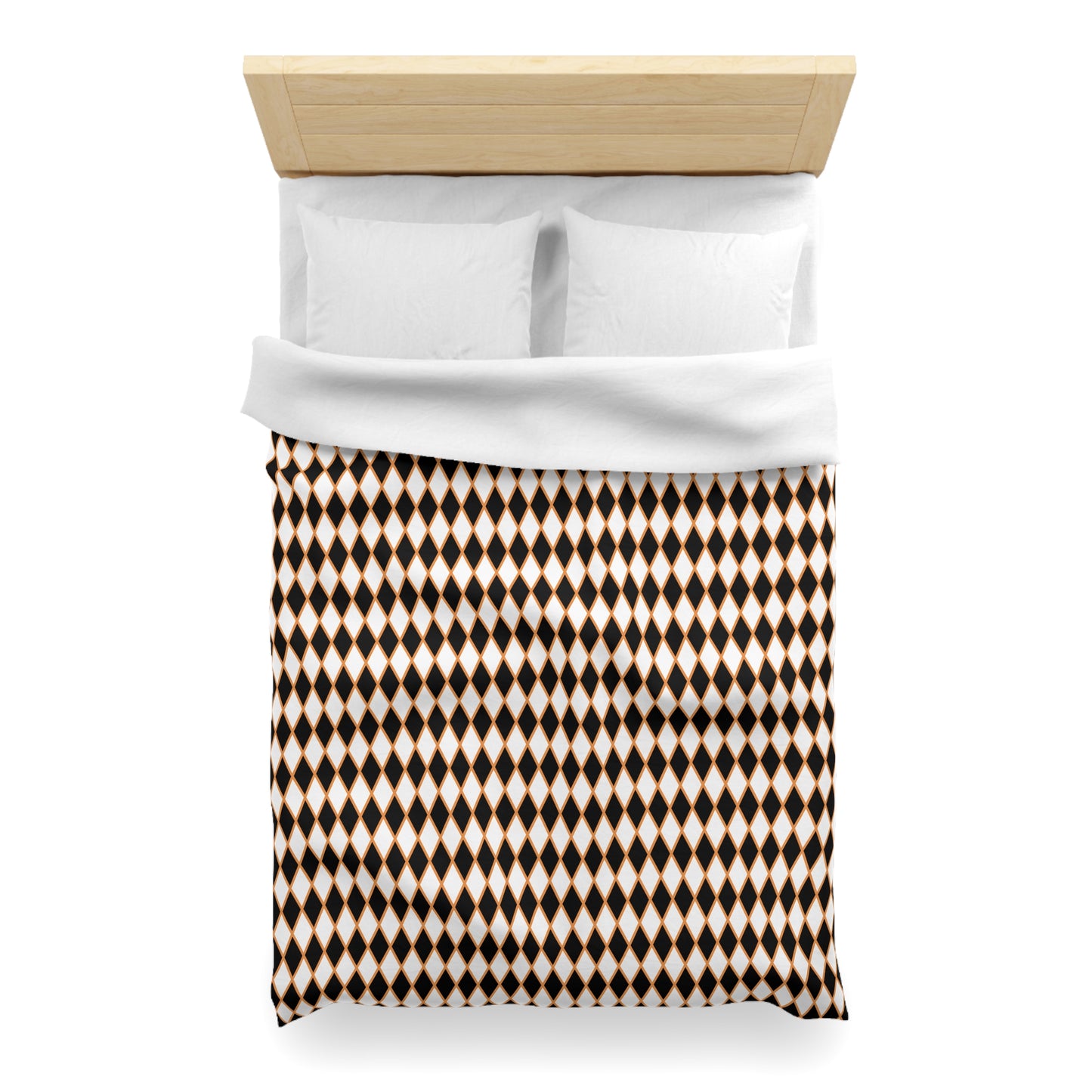 Midnight Ember Harlequin Microfiber Duvet Cover