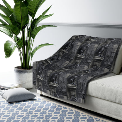 Gargoyle Vigil Fleece Blanket
