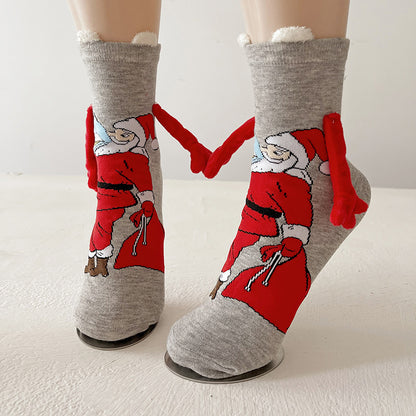 Adorable Christmas Magnetic Hand Holding Socks