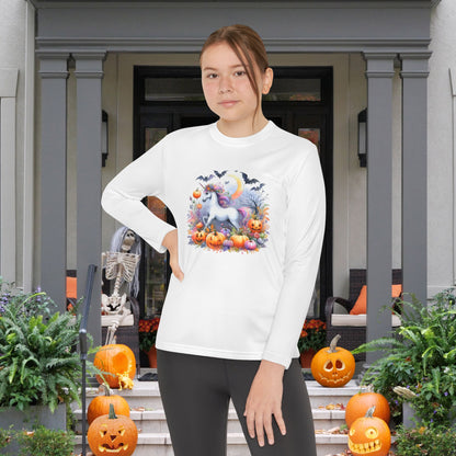Halloween Unicorn Youth Long Sleeve Tee